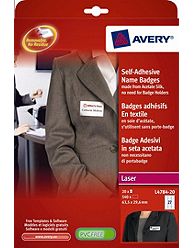 L4784-20 Avery Laser White Self Adhesive Badges