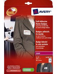 L4787-20 Avery Laser White Self Adhesive Badges