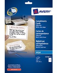 Avery C2318-25 Inkjet White Correspondence Cards Avery C2318-25 Inkjet White Correspondence Cards