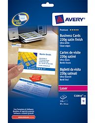 C32016 Avery Laser Satin Finish Double Sided Business Cards C32016 Avery Laser Satin Finish Double Sided Business Cards