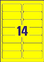 RL14 Flourescent Yellow Address Labels