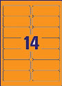 RL14 Orange Address Labels