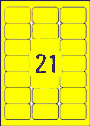 RL21 Flourescent Yellow Address Labels